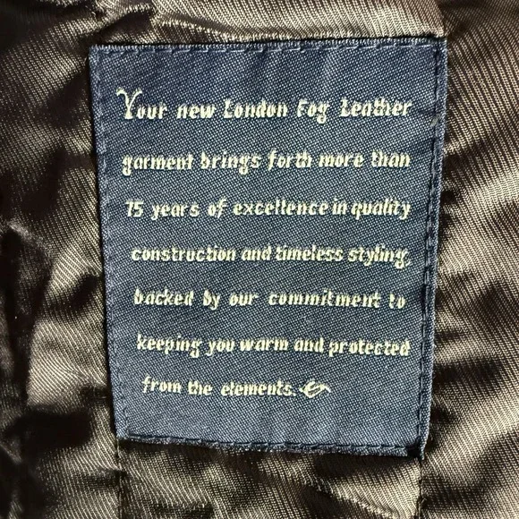 Vintage London Fog Leather Harrington Bomber Jacket XL Burnt Brown - Picture 8 of 10